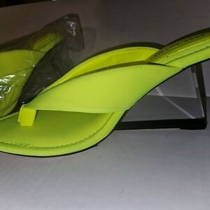Good American Clear Wedge Sandals size 12